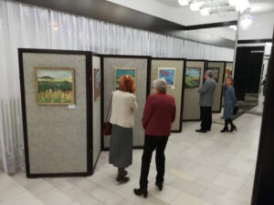 Vernisáž výstavy obrazů Vlaďky Zborníkové v divadle v Novém Boru 2020